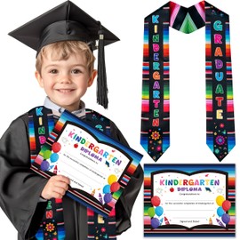 BkeeCten Mexican Kindergarten Graduation Certificates - Mexican Preschool Kindergarten Sash Blank Awards Certificate Graduation Diploma Set Kids' Grad Celebration Achievement Award Congrats Grad Party