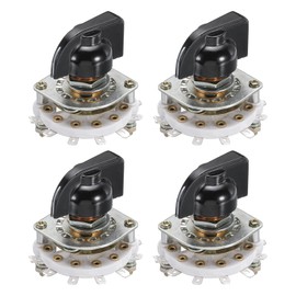 QUARKZMAN 1P6T Rotary Switch 1 Pin 6 Position Band Selector 1 Deck for TV Radio Home Appliance Pack of 4