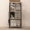 GIMMYFIVE Freestanding Wine Bar Rack Cabinet - Industrial Bakers Rack