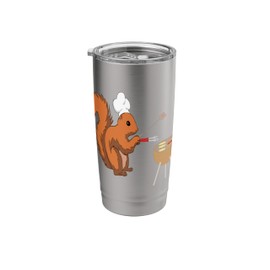 BBQ Squirrel Grilling Cooking Grillmaster Sausage T-Shirts Stainless Steel Insulated Tumbler