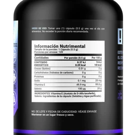 Selenio de 120 Cápsulas. Ingredientes naturales: con Vitamina E para mayor absorción. Selenm Blend B Life.