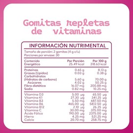 Súluu Multivit FEM | Multivitamínico para Mujeres | Womens Multivitamin | 60 Gomitas | Sabor Fresa-Mango | Ácido Fólico, Vitamina D3, Vitamina K1, Vitamina B3, Vitamina B6, Vitamina C, Vitamina B12, Hierro y Calcio | Sin Gluten