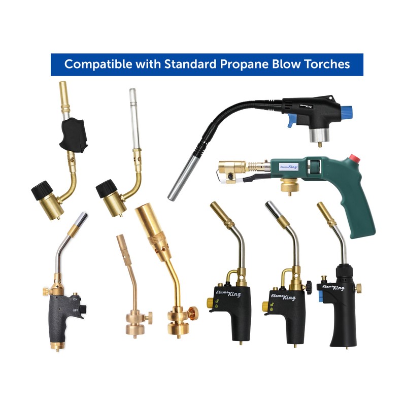 Flame King YSNMT48 Flexible 5-FT Extension Hose for 1Lb Propane