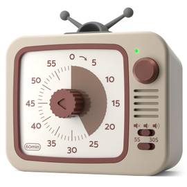 LIORQUE Visual Timer for Kids, 60-Minute Countdown Timers for Classroom Office Kitchen with Silent Operation, Kids Timer for Teaching with Cute Design