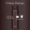 Thermos Vacuum Insulated Portable Mug 500ml Brown JOH-500 BW