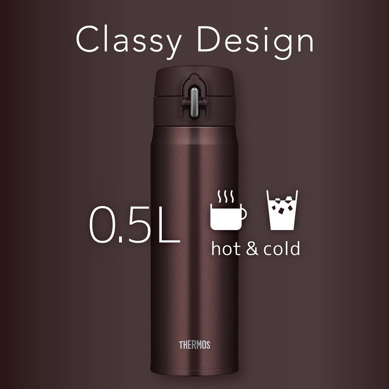 Thermos Vacuum Insulated Portable Mug 500ml Brown JOH-500 BW