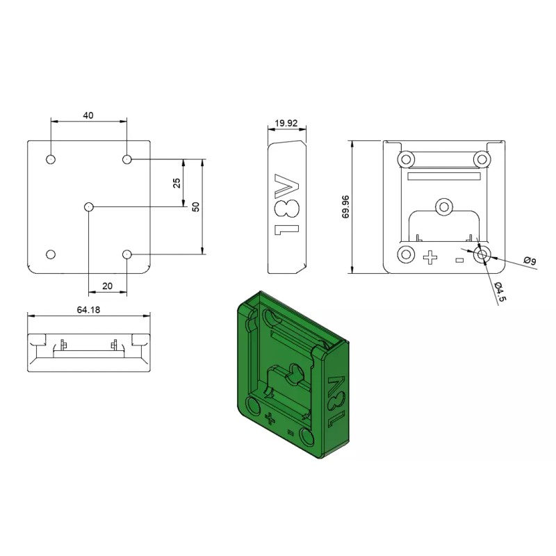 Terrafirma Adapter for snapon 18v batteries 12 gauge power output