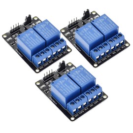 Hailege 3pcs 5V 2 Channel Relay Module Relay Expansion Board with OPTO Insulation 2-Way Relay Switching Module MCU