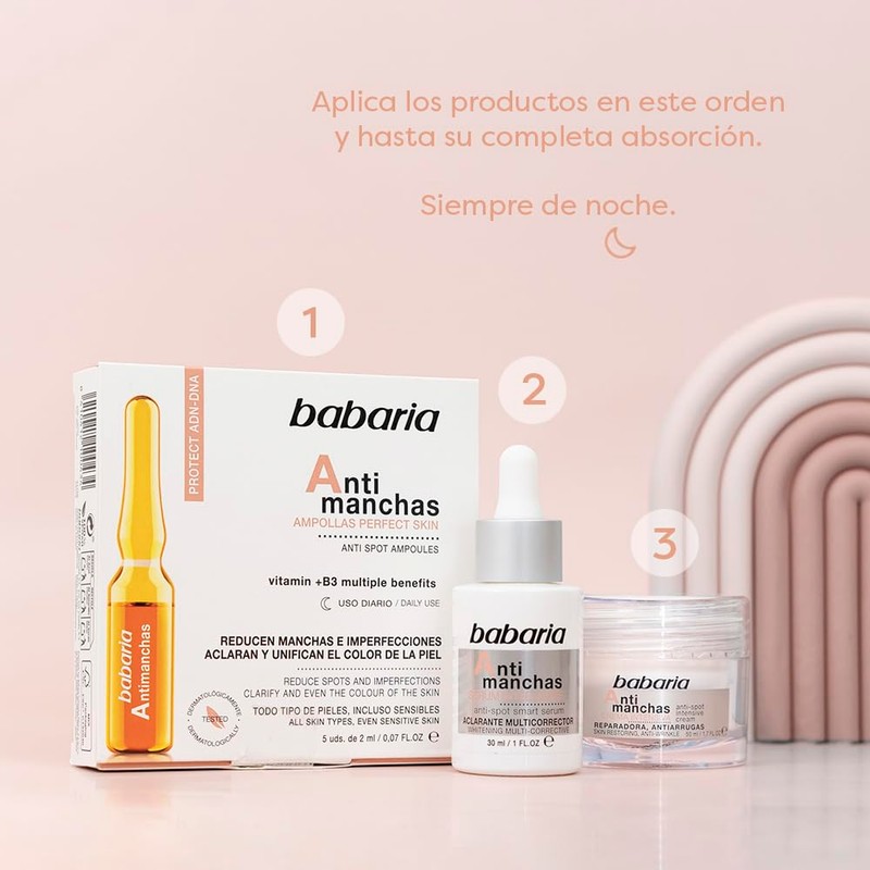 Babaria - Fiale Viso Antimacchie con Niacinamide | Uniforma il