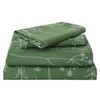 Yibeizi Green Floral Sheet Set King, Botanical Rustic Pattern Bed