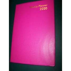 Not listed 2020  WEEKLY Planner 5"  x 7"  calendar with PINK vinyl cover week at a glance