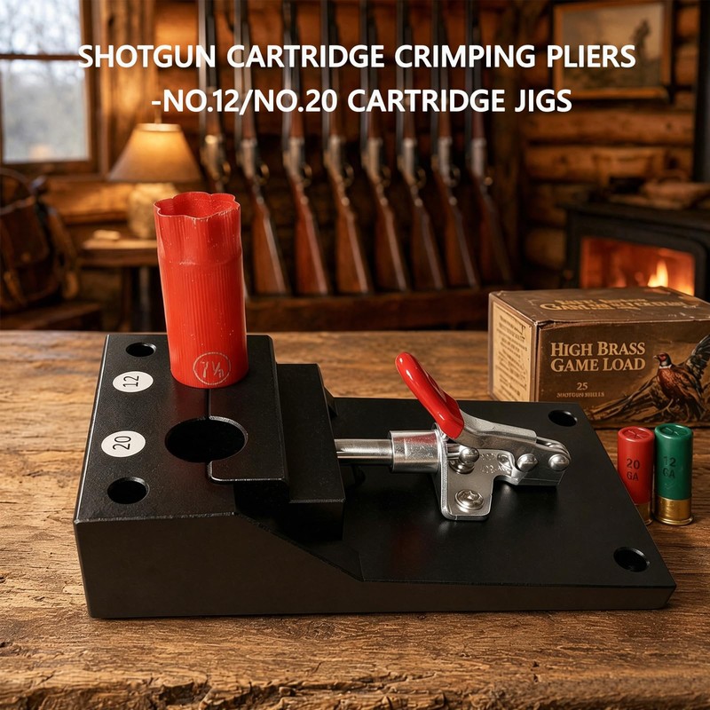 12/20 Shotgun Shell Hull Roll Crimp Clamp Vise, 12/20 Shotgun