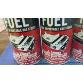 Chef Master BUTANE FUEL, 8 oz FUEL CARTRIDGE CANS (FOUR CANS PER ORDER), FOR PORTABLE STOVES