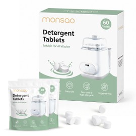 MONSAO 60 Count Bottle Washer Tablets, Safe & Residue-Free