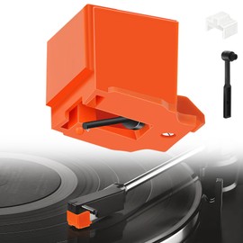 ATN3600L Diamond Stylus Replacement, Compatible with Audio-Technica AT-LP60X, AT-LP60XBT, and AT-LP60XBT-USB Turntables(Orange)