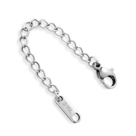 Ginya Men’s Hypoallergenic Chain Necklace, Surgical Stainless Steel, Stainless Steel, No Gemstone