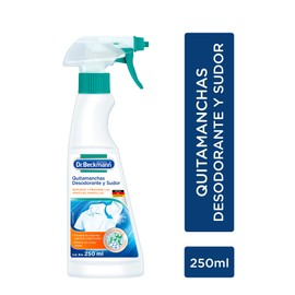 Dr. Beckmann, Quitamanchas Desodorante y Sudor, Previene las Manchas Amarillas, Elimina Malos Olores, Ropa Blanca y de Color, Calidad Alemana, 250 ml
