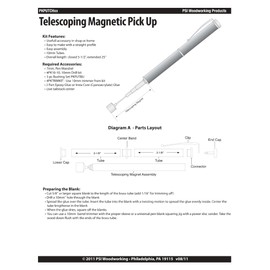 Penn State Industries PKPUTCH Telescoping Magnetic Pickup Tool Kit Woodturning Project
