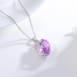 Tree of Life Necklace for Women 925 Sterling Silver Crystal Tree of Life Pendant Necklace Crystal Pendant Jewelry Gift for Women