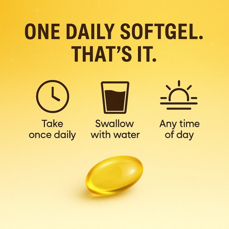D3+K2 Vitamins – 300 Softgels Made with Coconut Oil for