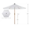 GDY 7.5ft Tassel Patio Umbrella and Matching Base, Outdoor Table