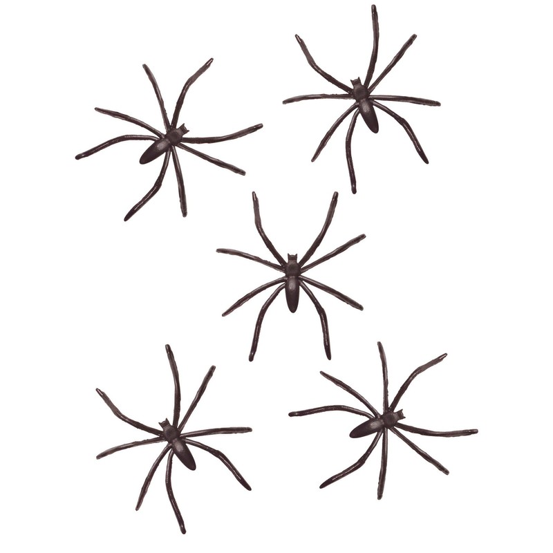 WIDMANN Idena 5382 50 Mini Spiders, Black Plastic, 15.8 x