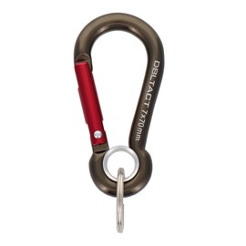 Sankyo Corporation DT-AKO-275 DBLTACT Aluminum Carabiner with O-ring Diameter 0.3 inch (7 mm) Gun Metal (S) x Red