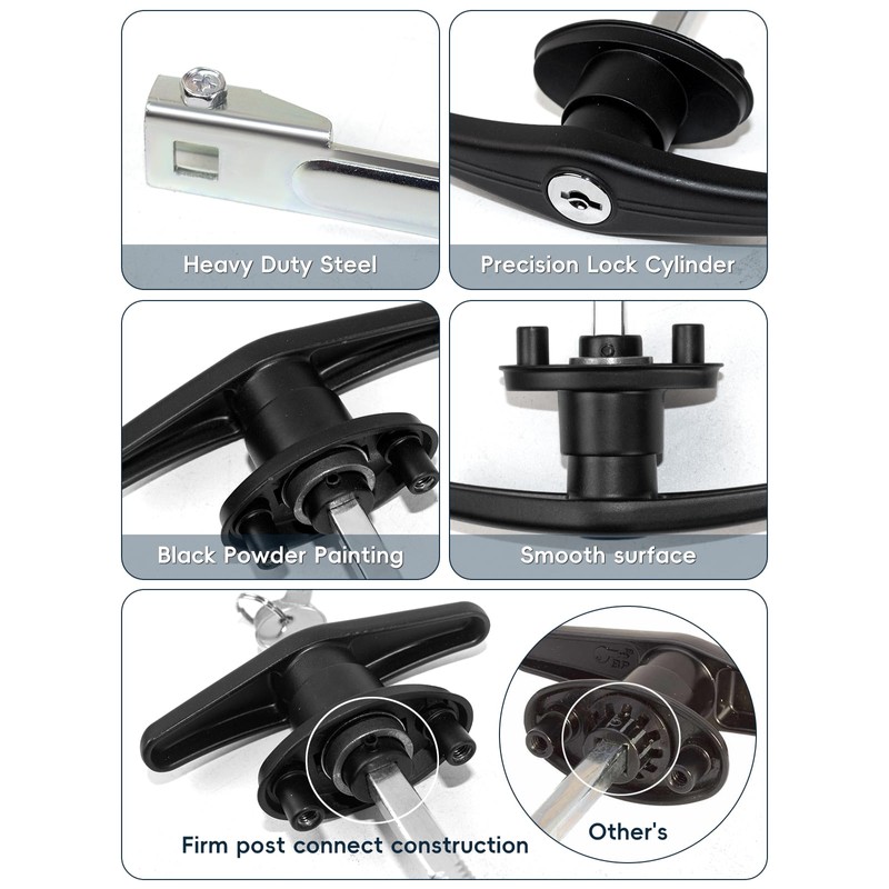 Quality Life Truck Cap Camper Shell T-Handle Lock Latch Replacement