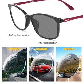MIRYEA Blue Light Blocking Computer Reading Glasses Photochromic Anti Glare Sunglasses