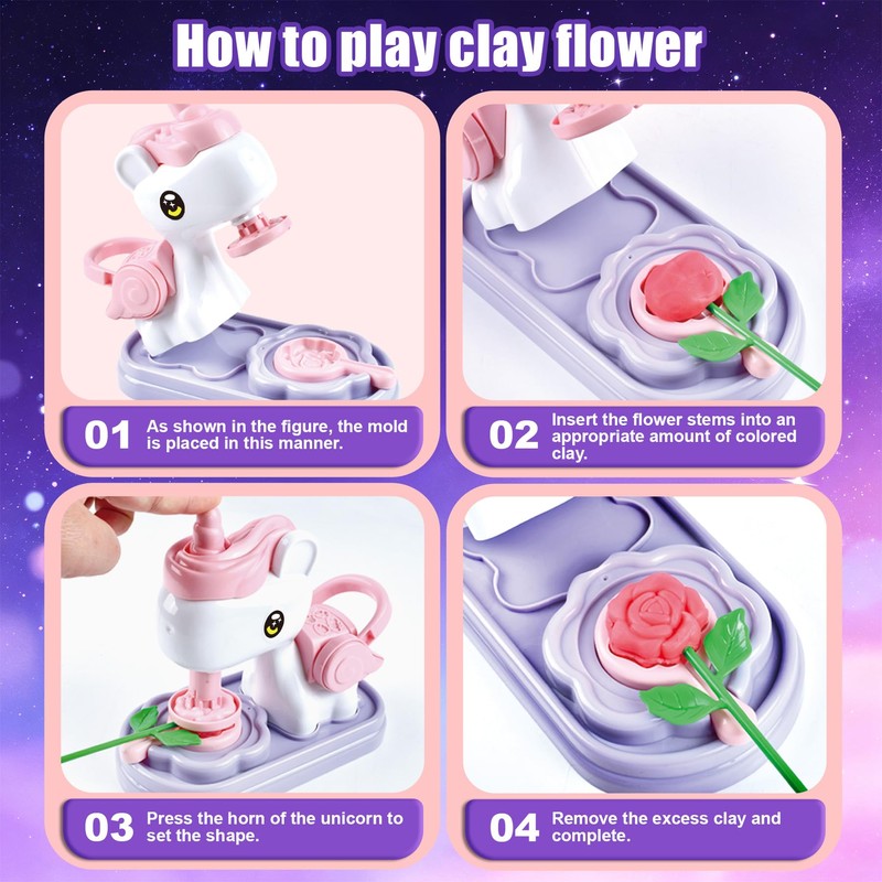 Trubic 2-in-1 Flower Craft Making Set, One Press DIY Flower