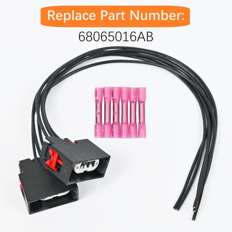 2Pcs Front Turn Signal Light Connector for Jeep Wrangler JK