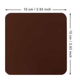 Mini Skater 3pcs Bar Coasters 10x10x0.2CM Square Silicone Coasters for Drinks Beverage Coffee Table Tea Coaster (Brown)