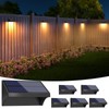 NIORSUN Outdoor Fence Lights, 6 Pack Waterproof LED Solar Fence