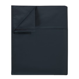 Flat Sheet Only Queen Size, 400 TC 100% Egyptian Cotton Flat Sheet Black Cotton Top Sheet- Wrinkle, Fade, Stain Resistant (Black, Queen)