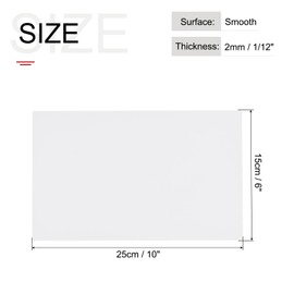 QUARKZMAN ABS Plastic Panel 10 Inch x 6 Inch x 0.08 Inch ABS Styrene Plates for Building Models DIY Craft Panel White Pack of 2