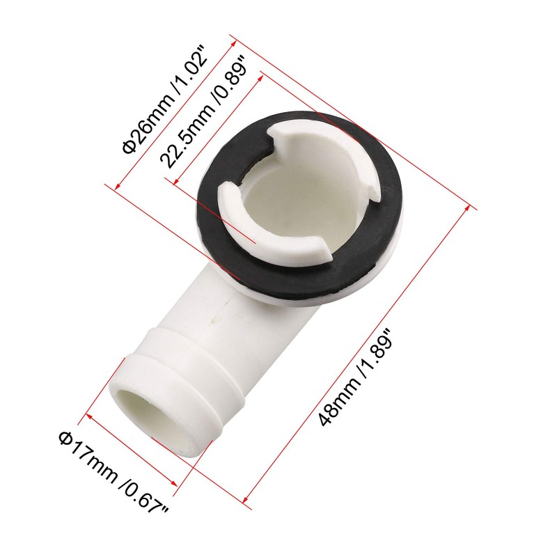 uxcell Air Conditioner Drain Hose Connector Elbow Fitting with Rubber