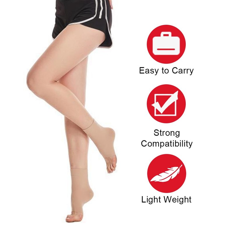 IKOPFLN 1 Pair Ankle Support Gel Heel Socks Ankle Protection