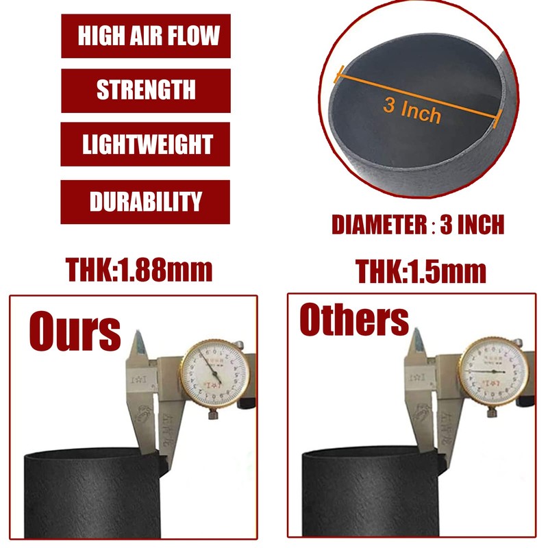3-Inch Cold Air Intake Kit with Heat Shield + Filter