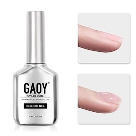 GAOY- Gel constructor transparente para uñas, fortalecedor de uñas de 16 ml en una botella, gel duro para extensiones de uñas, remojo L