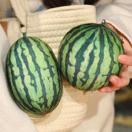 Watermelon Fruit Pillow Soft Pillow Cute Food Throw Pillow for Room Decor Home Decoration, Round Shape (9 * 9cm)