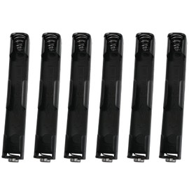 LQ Industrial 6PCS Black 4 Cell Battery Compartment Rectangular Back-to-Back Battery Holder Battery Holder Standard Snap Connector for Electronic DIY Power Lighting Power Supply Remote Controller