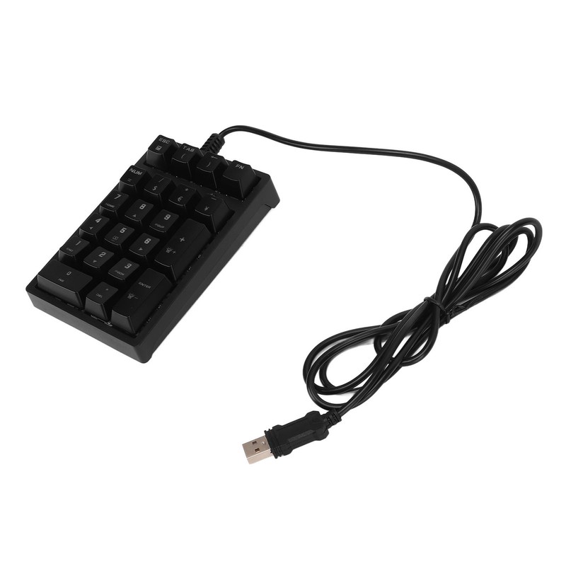 Mechanical Numeric Keypad Wired 21 Keys Blue Switch Color LED