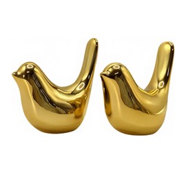 Pair of Ceramic Small Bird Figurines Home Decor Modern Style Figurine Decorative Ornaments for Living Room,Office Desktop,Cabinets