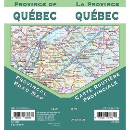Quebec Provincial Map, Quebec, Canada, by GMJ Maps