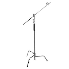 Flashpoint 10' C (Century) Light Stand on Turtle Base Kit w/40 Grip Arm & 2 GOBO Heads and Baby Pin - Chrome