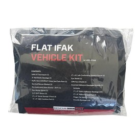 Rescue Essentials Flat IFAK Vehicle Kit (SAM XT Tourniquet) (Black)
