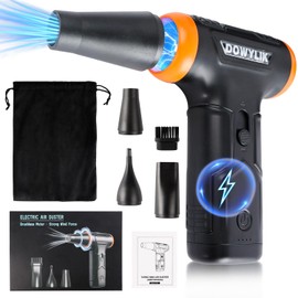 DOWYLIK Compressed Air Duster,220000RPM Electric Air Duster, No Canned Air Duster-Replace Compressed Air, Mini Stepless Jet Dry Blower for Car, Computer, Keyboard