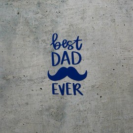 Decal Stickers of Fathers Day Best Dad Ever (Navy Blue) (Set of 2) Premium Waterproof Vinyl Decal Stickers for Laptop Smartphone Car Dirt Bike Wall Room Mason Jar Bathtub - USCVER10j6913AB