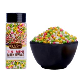 JJ Crunch N Munch, Mint Coated Fennel Seeds (Colorful Tini Mini Saunf) - Jar Pack, Mouth Freshener/Mukhwas (Each- 200 gm) (1)