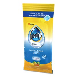 Pledge Multisurface Wipes, Fresh Citrus, 25 Wipes Per Pack (12 Packs)